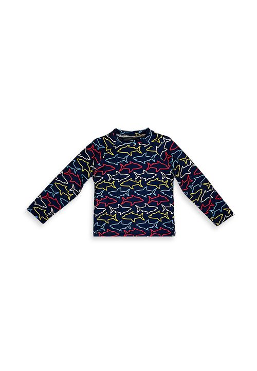 Denokids Alloverprint dunkelblau 80