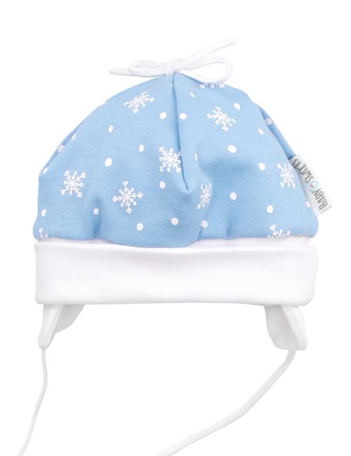 Baby Sweets Mütze Let It Snow Schneeflocke blau 56 (Neugeborene)