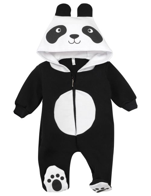 Baby Sweets Strampler Panda weiß Newborn (56)