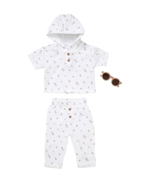 Rock A Bye Baby Boutique 3 pièces Ensemble À la plage Blanc