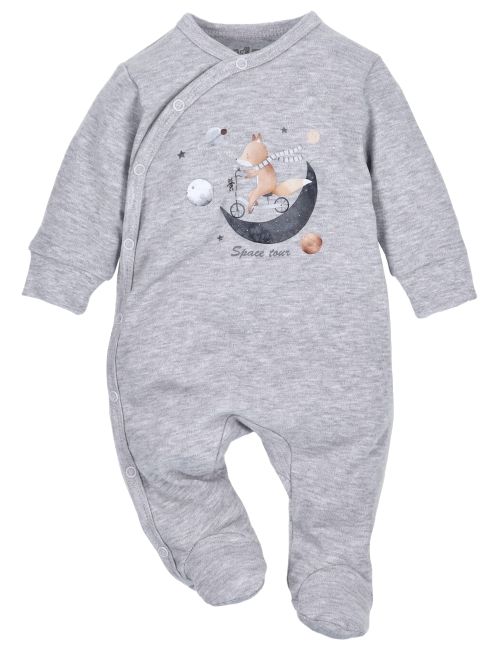 NINI Strampler Mond grau