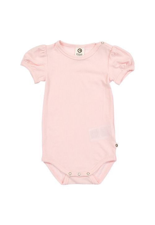 Müsli by Green Cotton Kurzarmbody Unifarben rosa 56