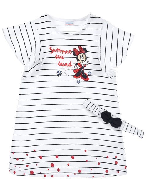 Disney Minnie Mouse Mädchen Top Shirt rot weiß Streifen 