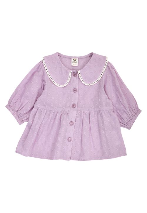 Green Cotton Bluse lila 86