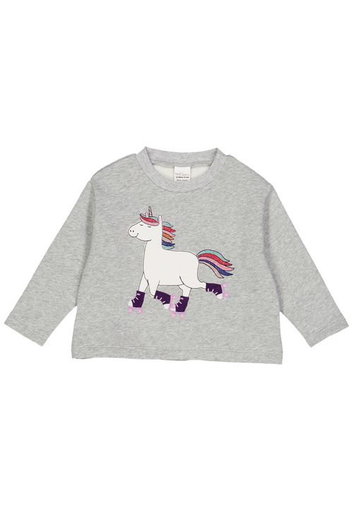 Fred s World by Green Cotton Sweatshirt Unifarben grau 104