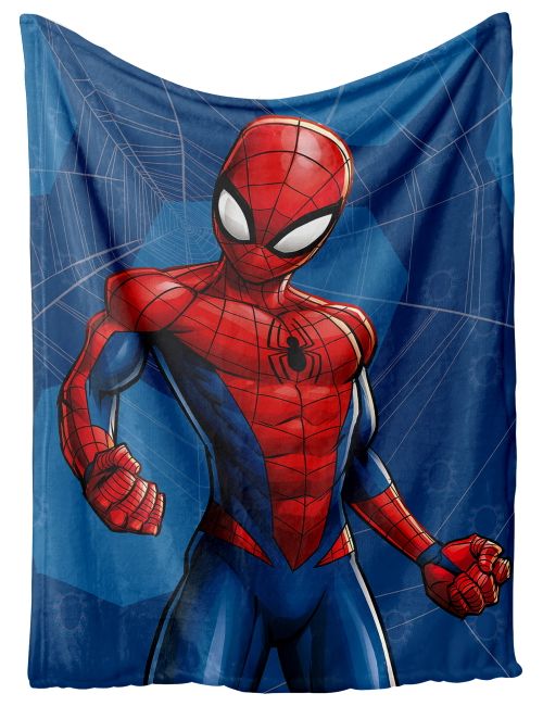E Plus M Decke Spiderman Fleece 100x140 cm blau