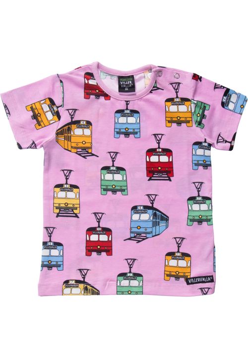 Villervalla T-Shirt Straßenbahnen pink 128