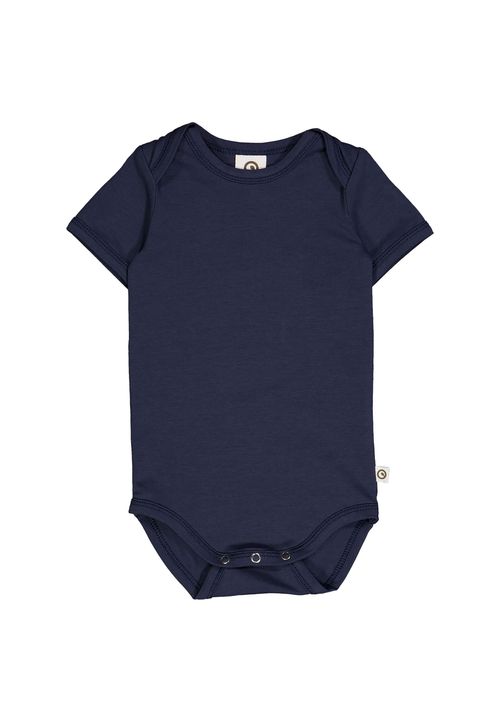 Müsli by Green Cotton Kurzarmbody Unifarben blau 68