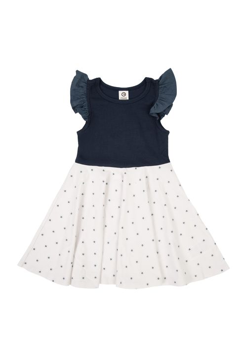 Müsli by Green Cotton Kleid Blumen dunkelblau 98