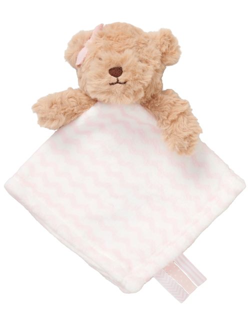 Snuggle Tots Doudou mouchoir Ours Zigzag Beige