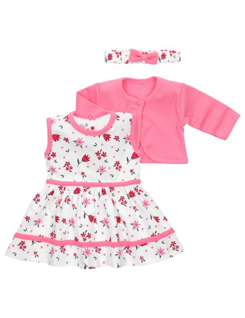 Baby Sweets 3 Teile Set Floral weiß 6-9 Monate (74)
