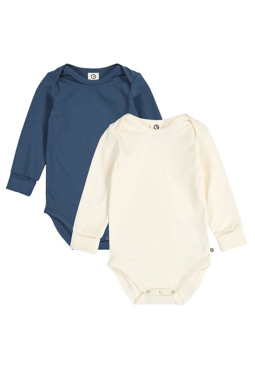 Green Cotton Langarmbody dunkelblau 86