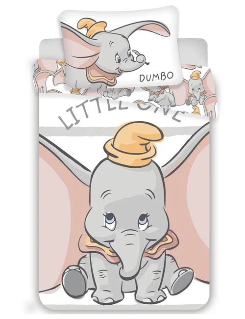 Disney 2 pièces Linge de lit Dumbo Rayures 135x100 cm Blanc