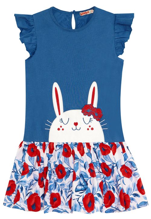 Denokids Unifarben / Geblümt blau 104