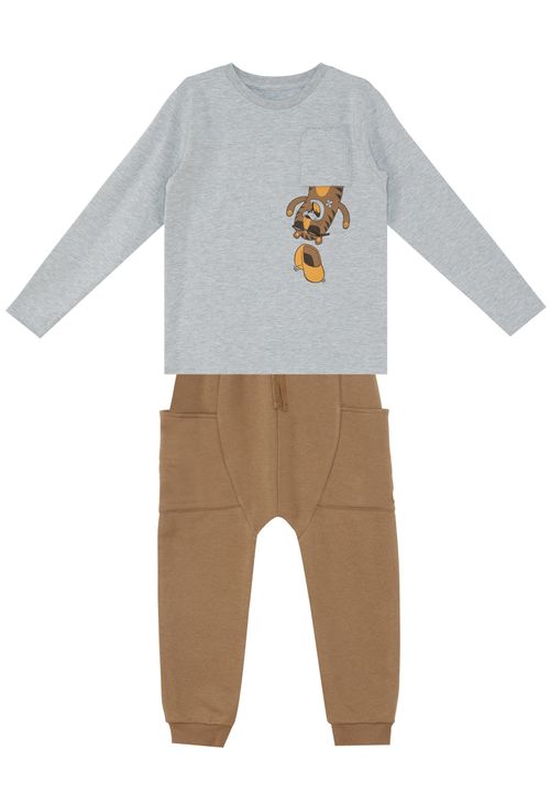 Zweiteiler Jungen grau 104