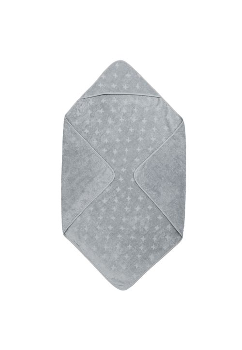 Green Cotton Kapuzenhandtuch grau Onesize Baby