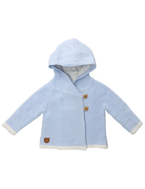 Rock a Bye Strickjacke Strick Kapuze blau 56/62 (0-3 Monate)