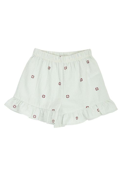 Green Cotton Shorts creme 116