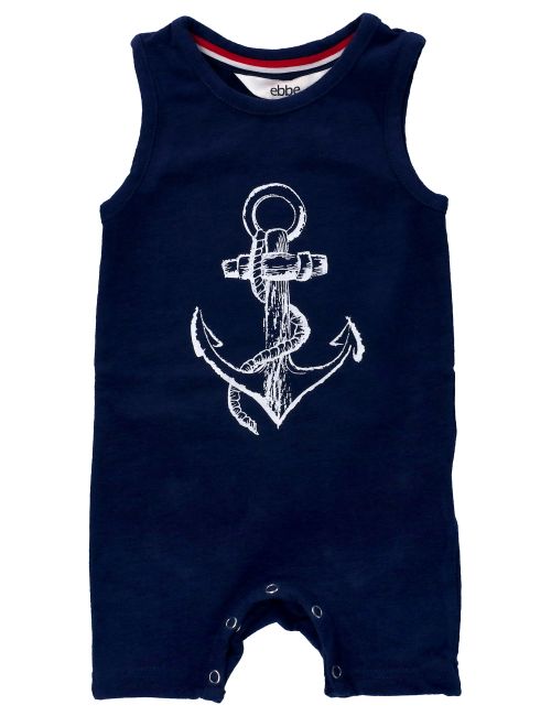 Ebbe Kids Strampler navy Navy Anchor 62 (0-3 Monate)