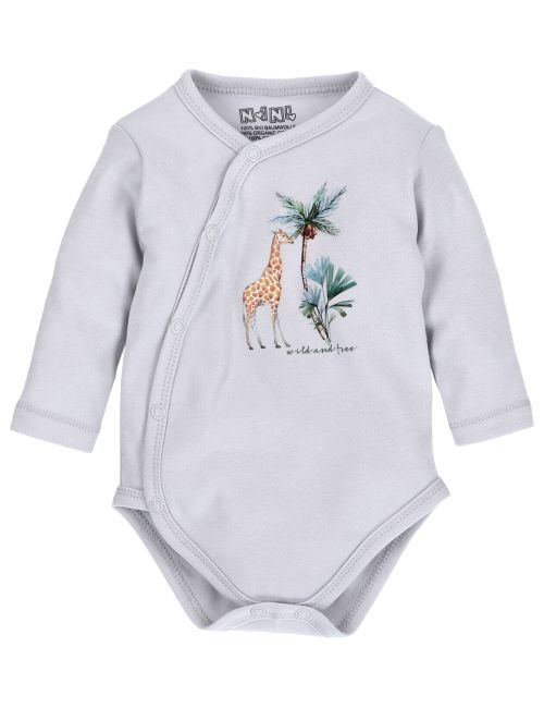 NINI Wickelbody Giraffe grau 62 (0-3 Monate)