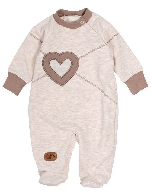 Baby Sweets Strampler Herzen beige