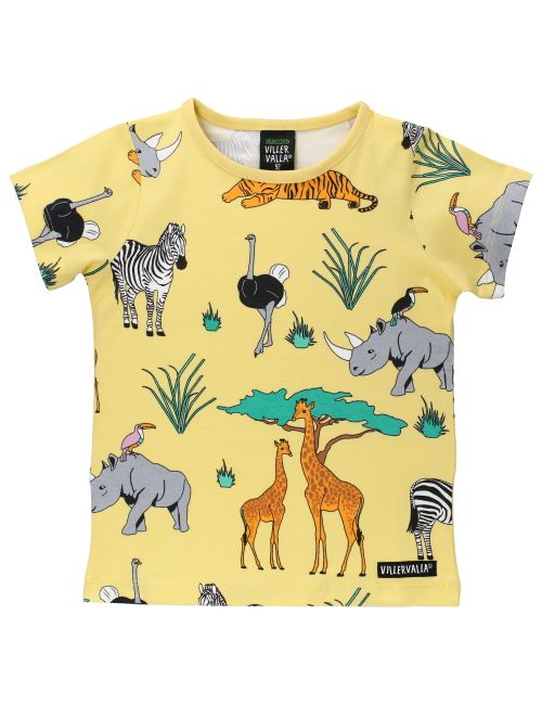 Villervalla T-Shirt Safaritiere gelb 92 (18-24 Monate)