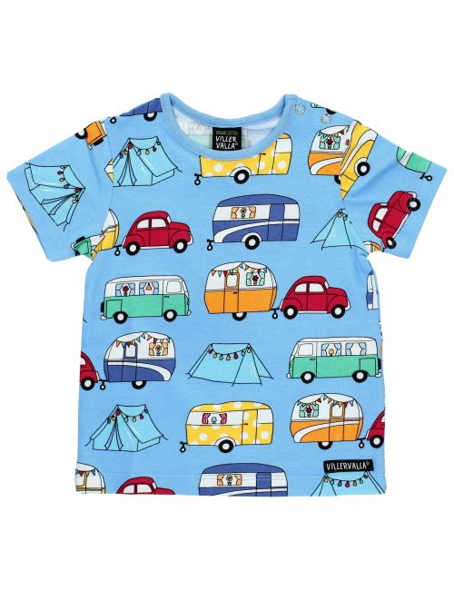 Villervalla T-Shirt Wohnwagen blau 86 (12-18 Monate)