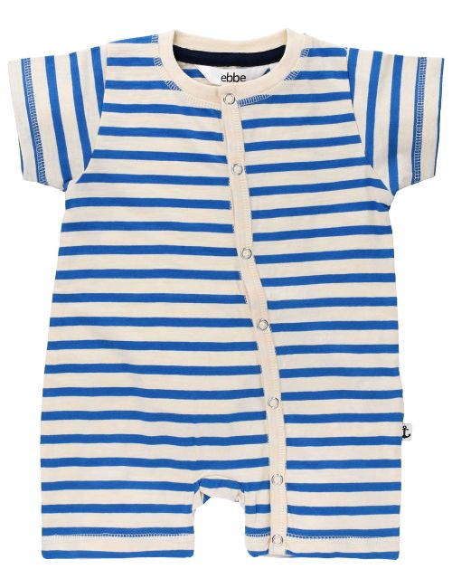 Ebbe Kids Strampler Streifen beige 80 (9-12 Monate) Strong blue stripe