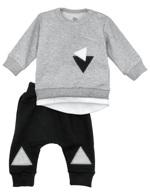 Baby Sweets 2 Teile Set Triangle schwarz 86 (12-18 Monate)