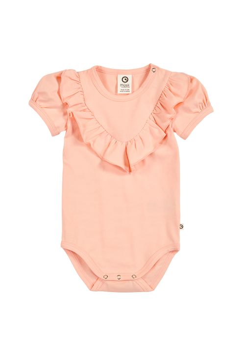 Müsli by Green Cotton Kurzarmbody uni orange 80