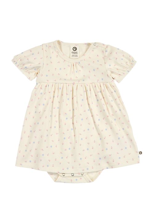 Green Cotton Bodykleid creme 56