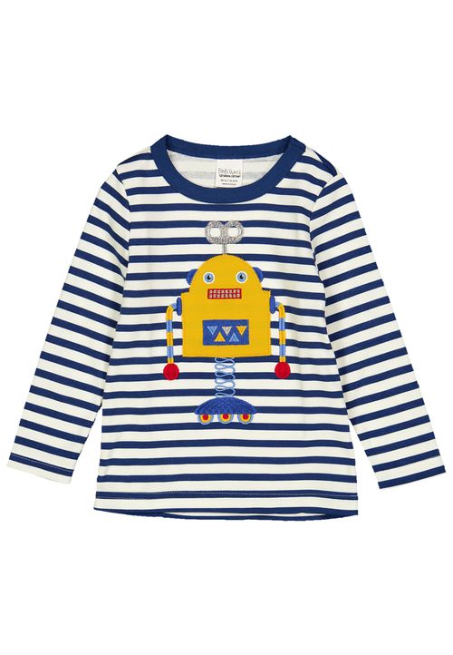 Fred s World by Green Cotton Langarmshirt Unifarben blau 86