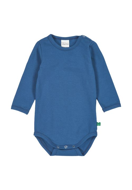 Fred s World by Green Cotton Langarmbody Unifarben blau 98