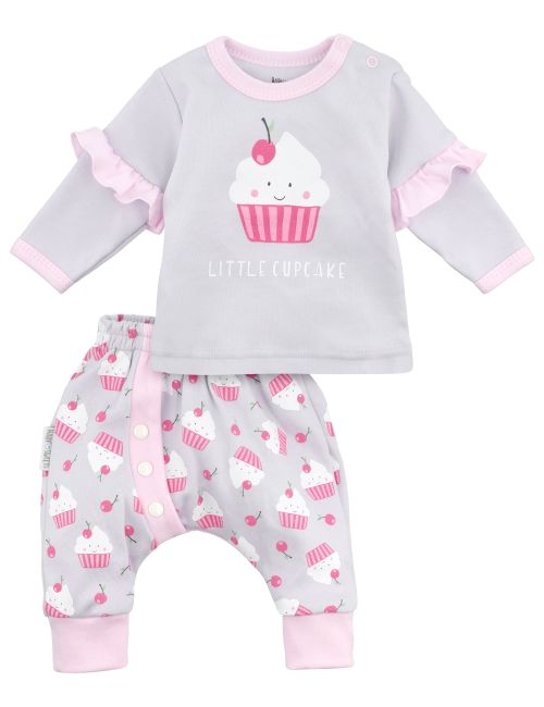 Baby Sweets 2 Teile Set Little Cupcake grau 12-18 Monate (86)