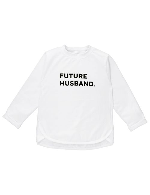 Baby Sweets Langarmshirt Future Husband Grüße, Gemüse weiß