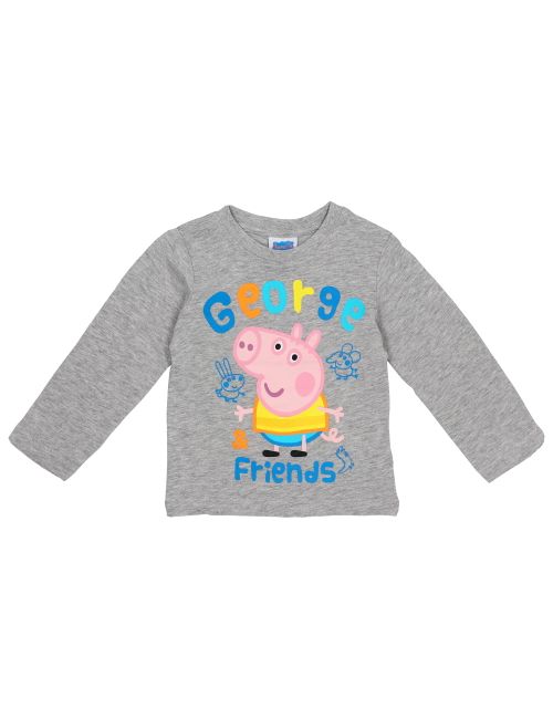 Peppa Pig Langarmshirt Peppa Wutz grau 110 (4-5 Jahre)
