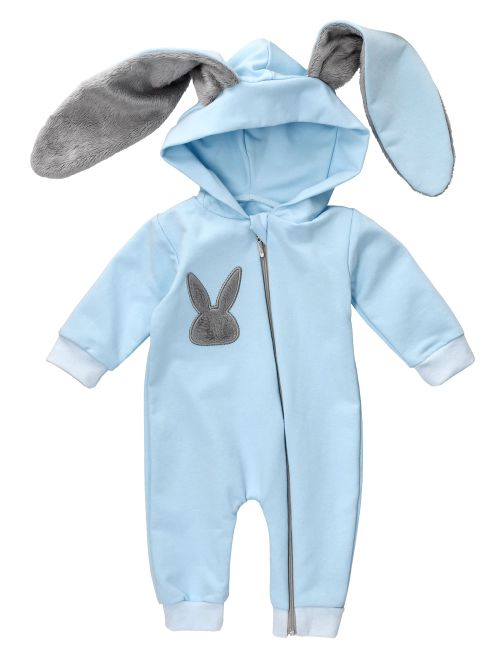 Baby Sweets Strampler Hase blau 9-12 Monate (80)
