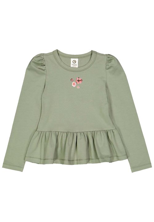 Müsli by Green Cotton Langarmshirt Unifarben grün 104
