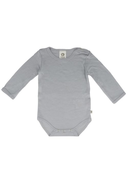 Müsli by Green Cotton Langarmbody Unifarben blau 62