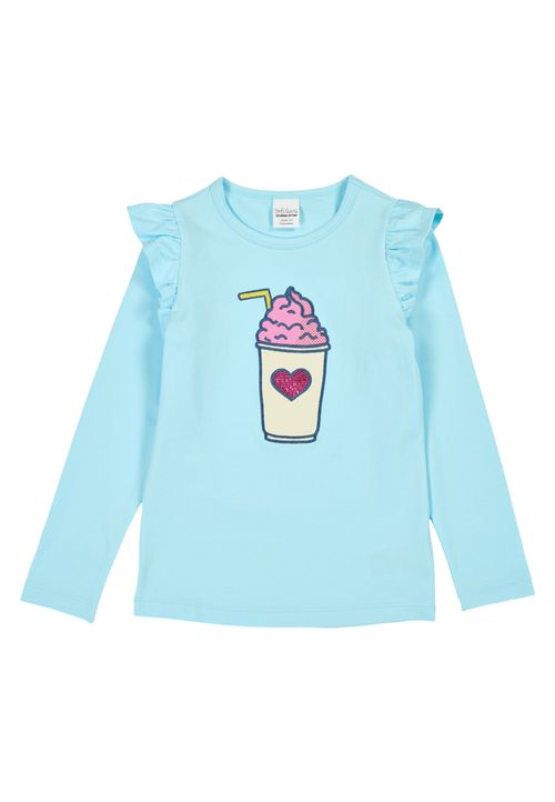 Fred s World by Green Cotton Langarmshirt Unifarben hellblau 104