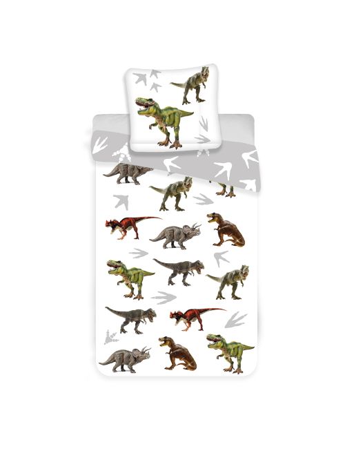 tex idea GmbH Bettwäsche Dino 70x90 cm weiß