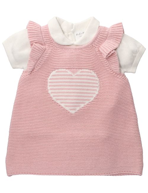 Rock A Bye Baby Boutique 2 Teile Set Herz Strick rosa