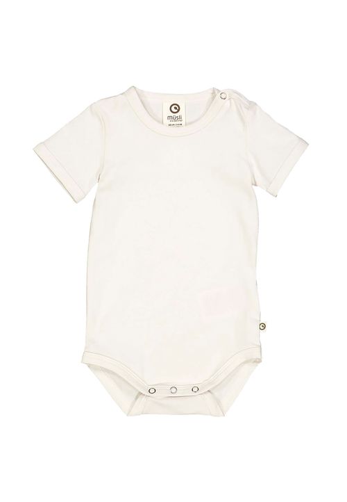 Müsli by Green Cotton Kurzarmbody Unifarben beige 98