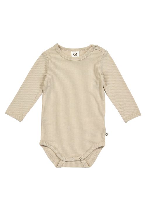 Müsli by Green Cotton Langarmbody Unifarben beige 56