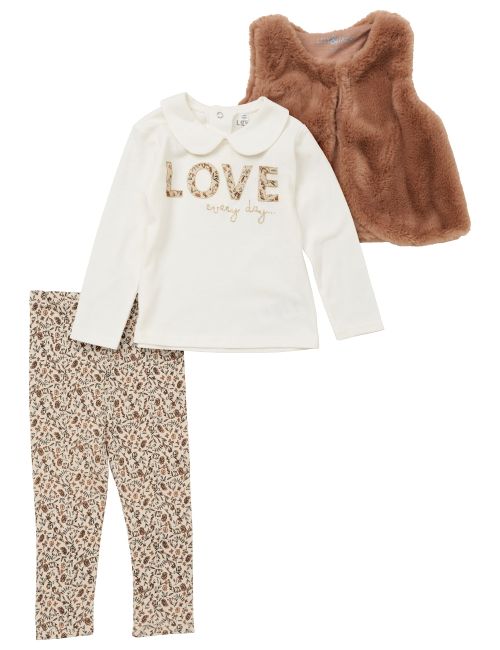 Lily & Jack 3 pièces Ensemble Love Floral Blanc