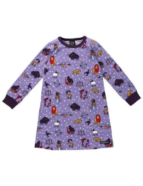 Villervalla Nachthemd Sternzeichen lila
