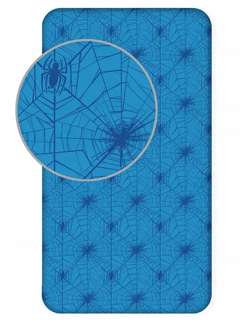 Marvel Spannbettlaken Spiderman 90x200 cm blau