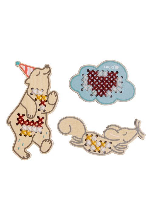 Micki Kreuzstichrahmen Unifarben CE-zertifiziert 3+ Jahre multicolor Onsesize