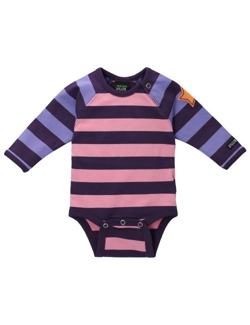 Villervalla Body Sterne Streifen rosa 56 (Neugeborene)