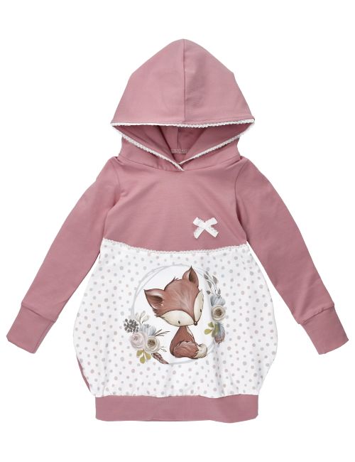 Land-Juwelen Kleid Handmade altrosa Fuchs 104 (3-4 Jahre)